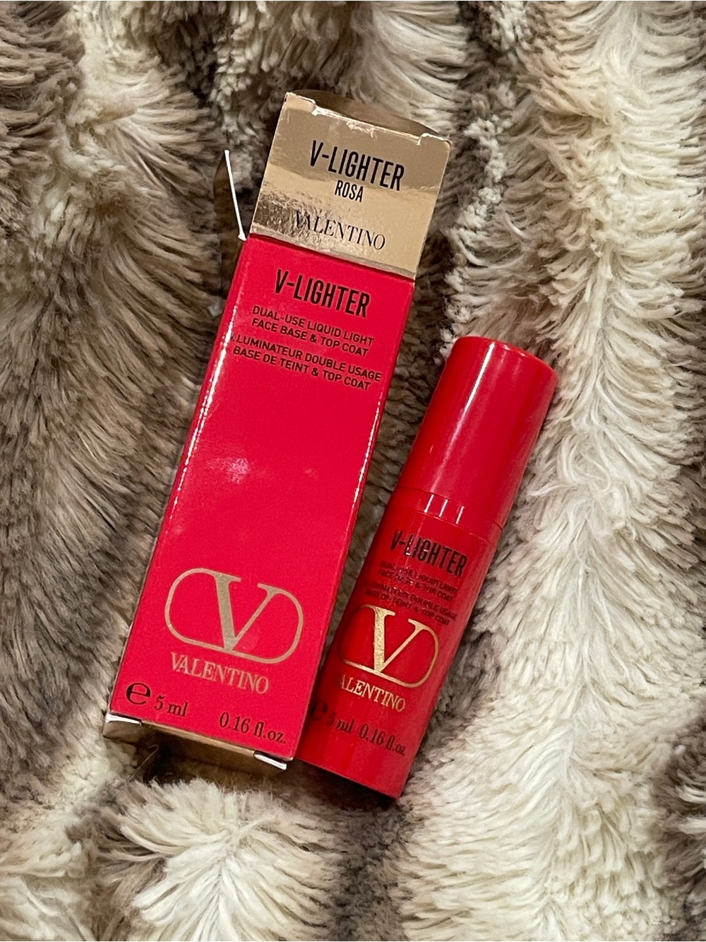 Valentino V-Lighter Rosa Dual-Use Liquid Light Face Base Highlighter New